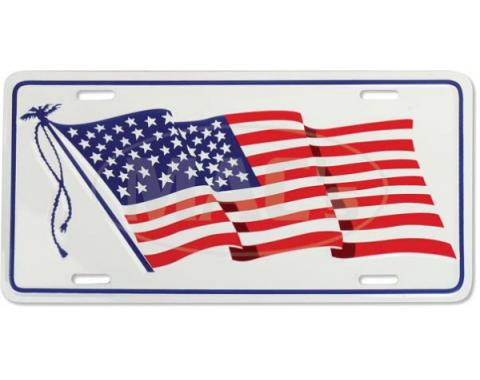 License Plate, American Flag