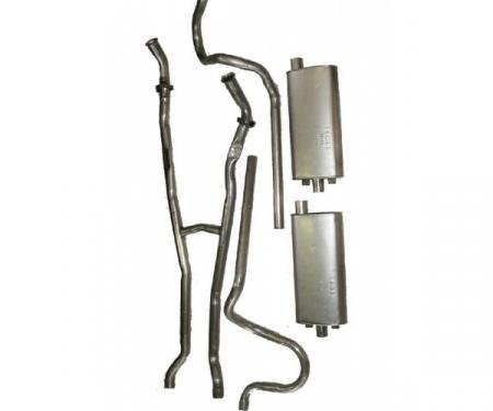 Exhaust System, Without Resonators, 430, 1959-60 T