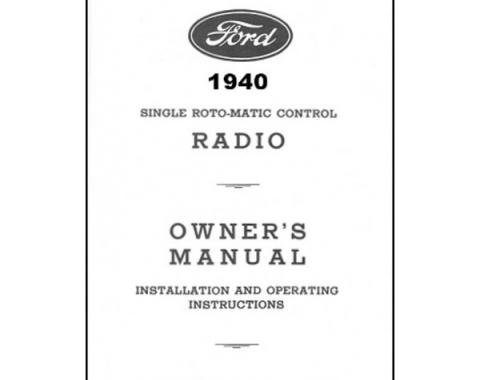 Radio Installation Handbook - Philco - 8 Pages - Ford