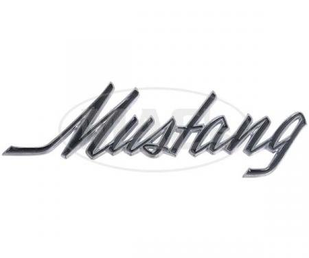 Ford Mustang Trunk Lid Nameplate - Mustang - Chrome With Black Painted Details