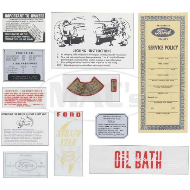 Decal Kit 13 Pieces Ford V8 Blue Oval Classics