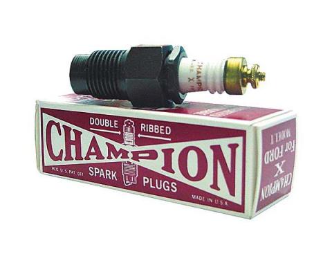 Model T Spark Champion Spark Plug, Authentic Take-Apart Style, 1909-1927