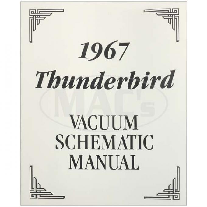 Vacuum Diagram Manual, Thunderbird, 1967