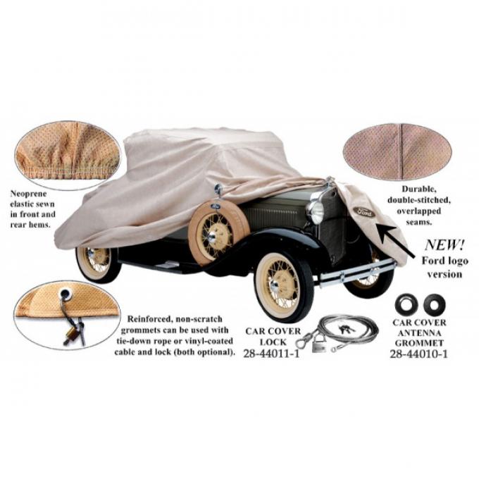 Car Cover, Poly-Cotton, With Logo, Station Wagon, 1928-1931