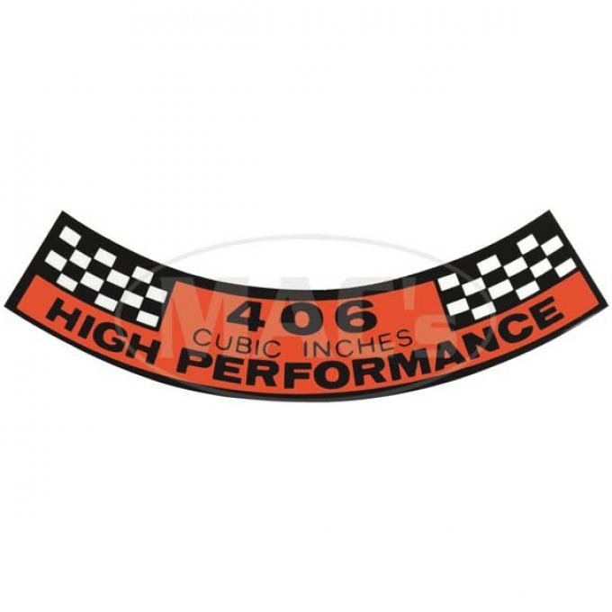 Air Cleaner Decal - 406 Cubic Inches High Performance