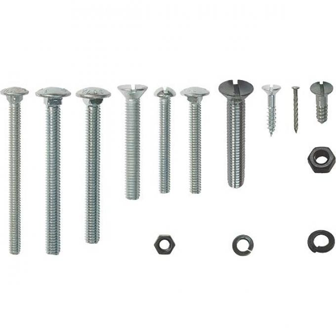 Model A Ford Top Wood Mounting Fastener Kit - 226 Pieces - Standard & Deluxe Coupe - Use With TWC105