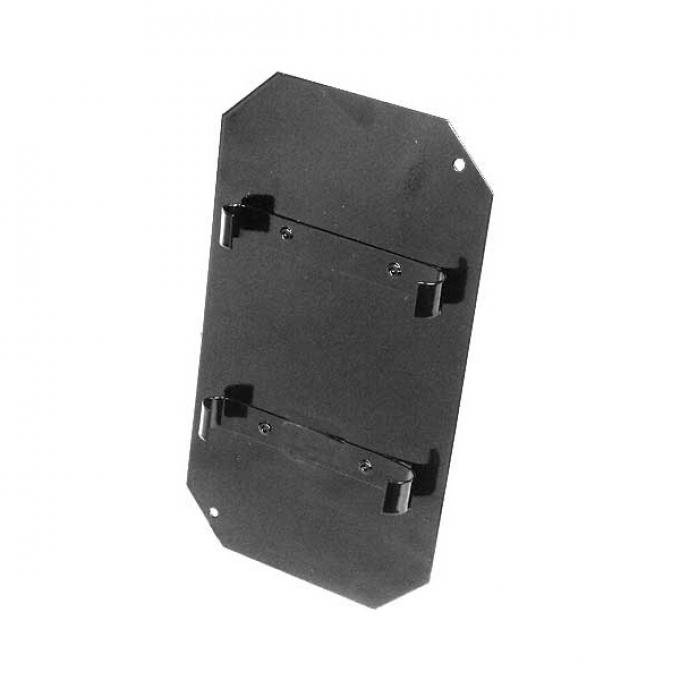 Battery Hole Cover Plate - Steel - Powder-Coated Black - Ford Passenger