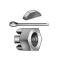 Water Pump Nut, Key & Pin Set - Used For Mounting Fan - 4 Cylinder Ford Model B Only