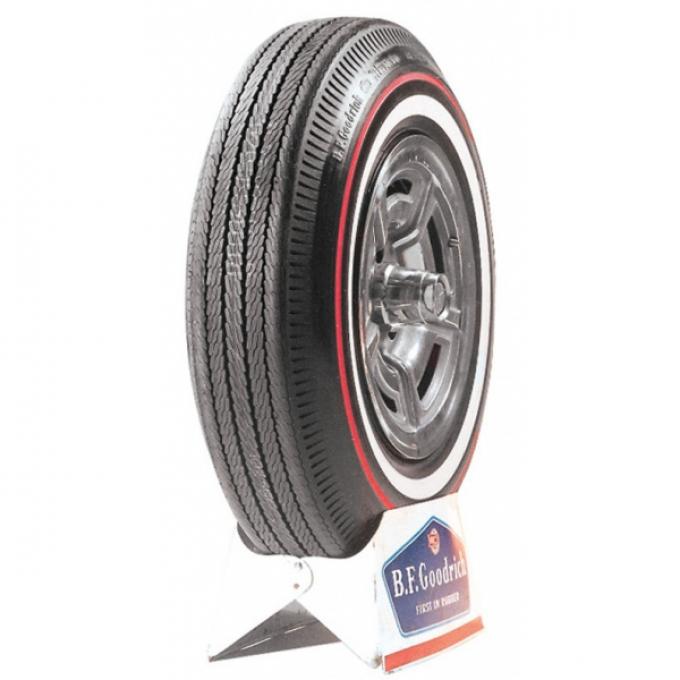 Tire, 815 X 15, 3/8 Red Line With 1 Whitewall, BF Goodrich, 1965-66
