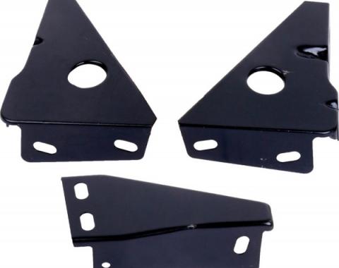 Ford Mustang Front Bumper Stone Deflector Bracket Set - 3 Pieces