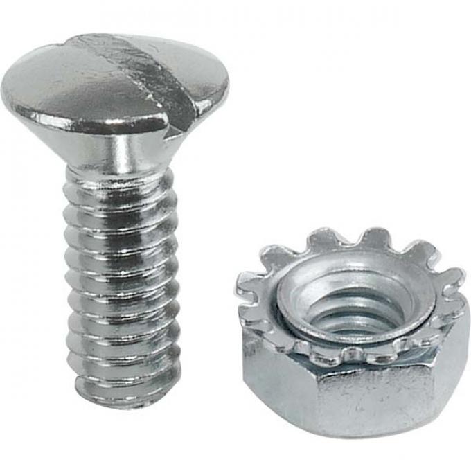 Model A Ford Dashboard Bolt Set - Chrome - 12 Pieces