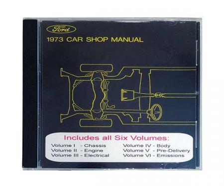 1973 Ford and Mercury Car Shop Manual CD - For Windows Operating Systems Only