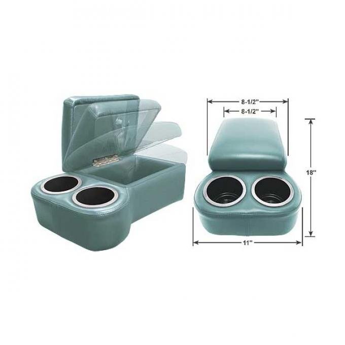 BC Seat Cruiser Console - 18 " x 11" x 7" - Turquoise