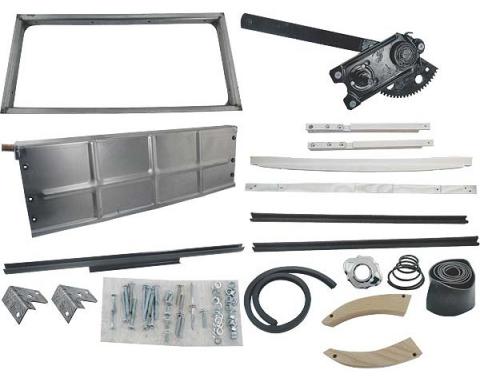Model A Ford Rear Window Kit - Roll Down Type - Coupe - 24 Pieces