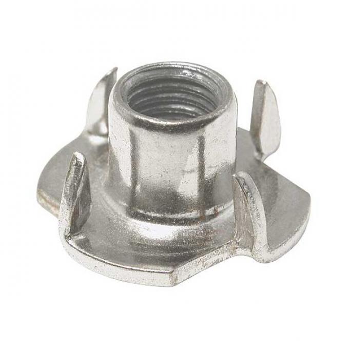 T Nut - 1/4-20 - Spiked Flange - Zinc