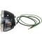 Model A Ford Tail Light Assembly - Left - Commercial Vehicles Only - 6 Volt Bulbs - Clear License Lens On Bottom