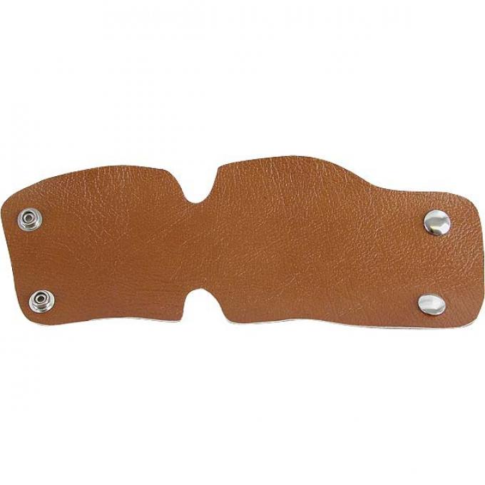 Model A Ford Water Pump Cover - Tan Leather - With Snap Fasteners