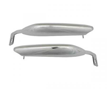 Ford Mustang Front Bumper Guards - Chrome - No Holes For Pads