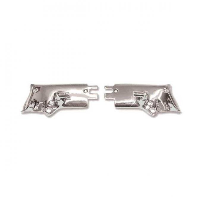 Ford Mustang Sun Visor Bracket & Pivot Assemblies - Chrome - Convertible