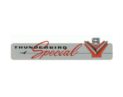 Ford Thunderbird Valve Cover Decal, 312 Thunderbird Special V8, 1956-57