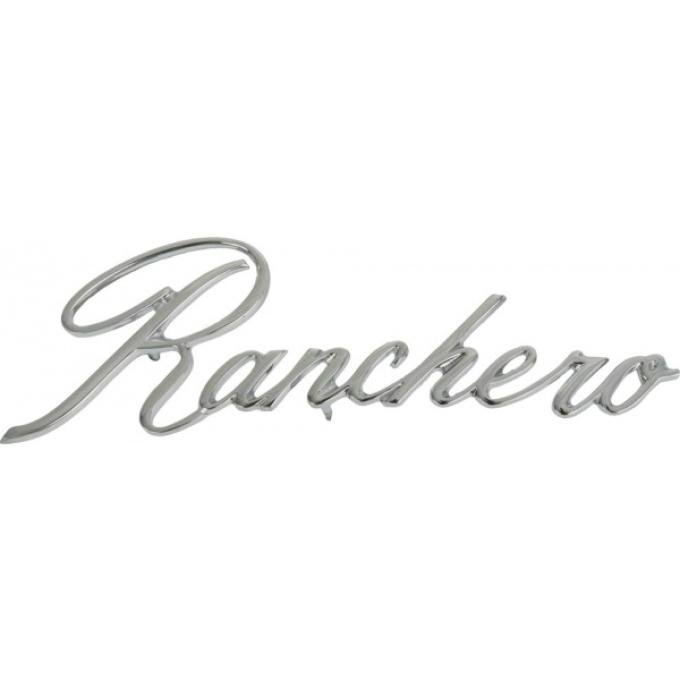 Front Fender Emblem, Ranchero Script, Ranchero, 1970-1976