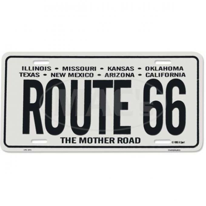 License Plate, Route 66, 8 States