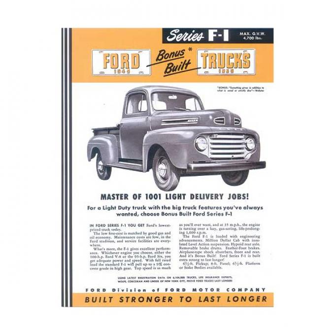 Ford Pickup Truck Sales Brochure - F1 Foldout