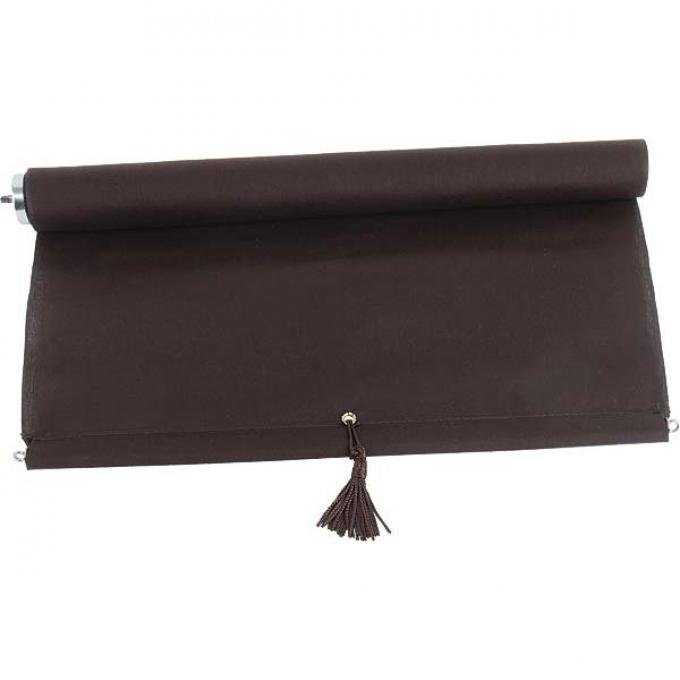 Model A Ford Window Shade - Quarter Window - 12-1/4 - Murray Town Sedan - Brown Cloth
