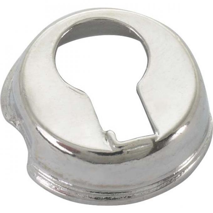Model A Ford Ignition Switch Key Hole Cap - Nickel - For Pop Out Type Cylinder