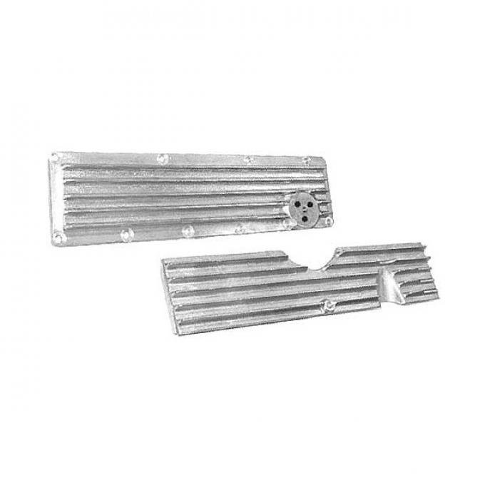 Model A Ford Finned Side Plates - Aluminum