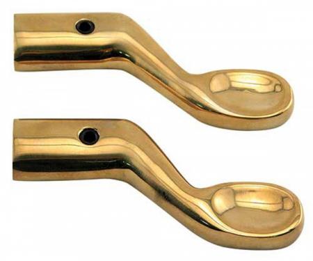 Model T Ford Door Handle Extensions - Polished Brass - Accessory Style - For Open Cars Only