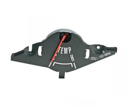 Ford Mustang Temperature Gauge - With Gray Face - Replaces Stamping #C9ZF-10B966 - For Cars Without A Tachometer