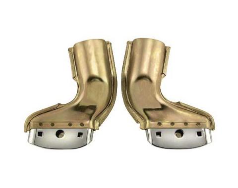 Exhaust Thru Bumper Adapters - With Chrome Tips - Ford Fairlane With V8