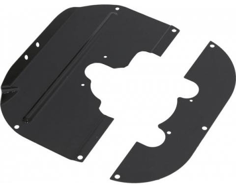 F-1/F-2/F-3 Pickup Steering Column/Floor Steel Cover Plates, Pair, 1948-1952