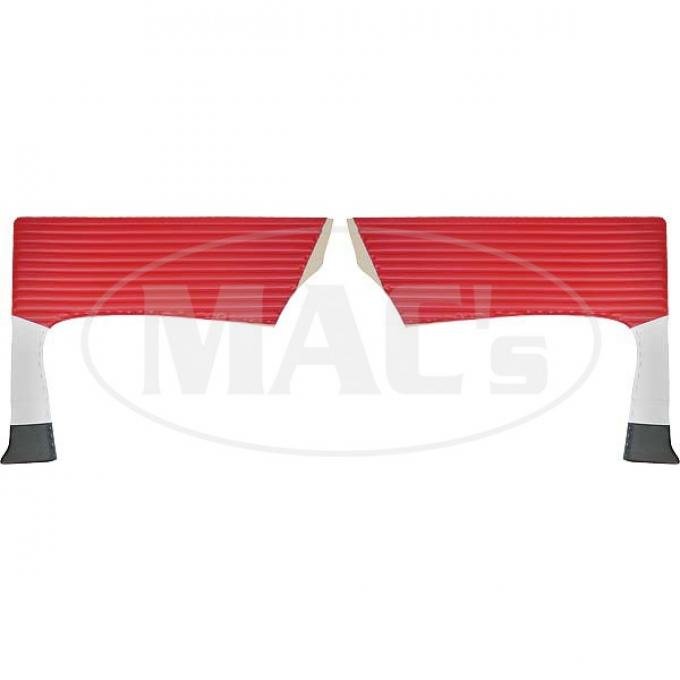 Upper Quarter Trim Panel Covers - White & Red Two Tone - Ford Crown Victoria - Body Style 64A or 64B
