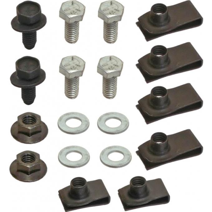 Redline Restomotive® 1966 Ford Thunderbird Headlight Bucket Hardware Kit