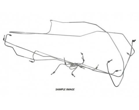 Ford Thunderbird Brake Line Kit, Power Brake Booster On Firewall, Original Equipment Steel, 1959-60