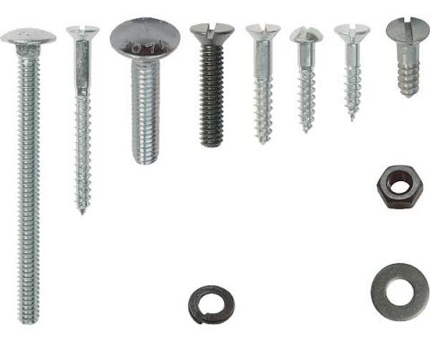 Model A Ford Top Wood Mounting Fastener Kit - Closed Cab Pickup - 72 Pieces - Use With A65501