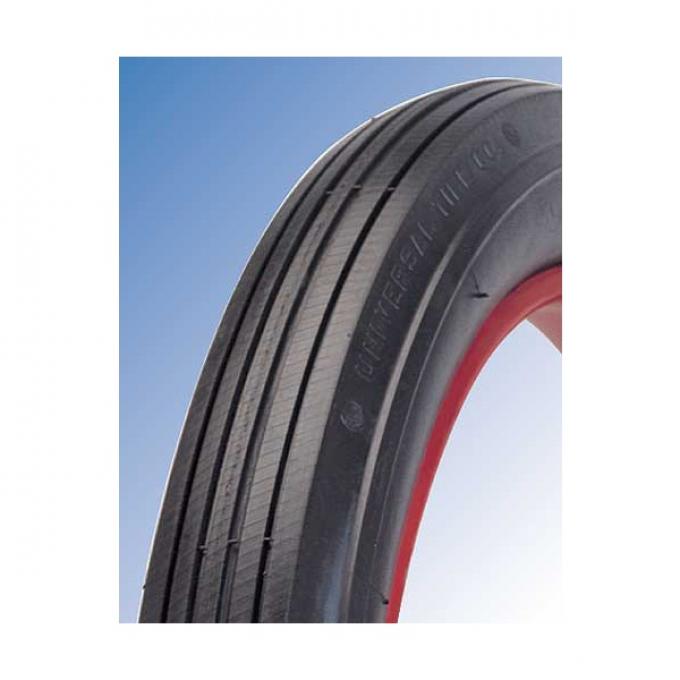 Model T Ford Tire - 30 X 3-1/2 - Blackwall - Straight Rib Thread - Universal Brand