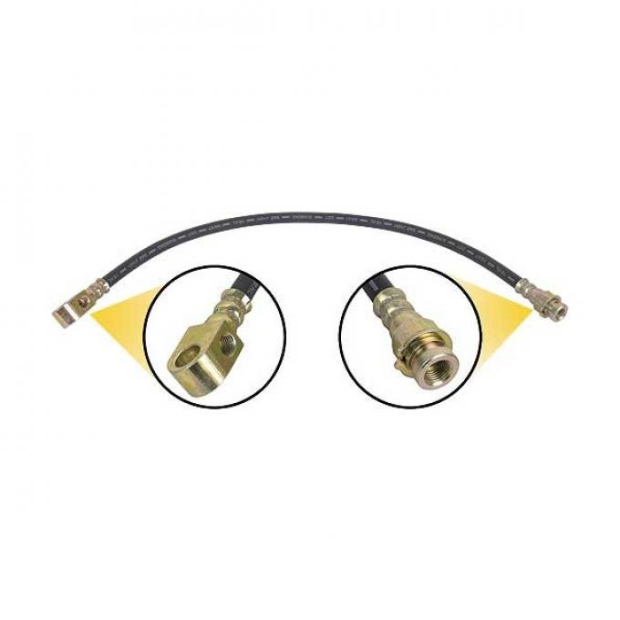 Ford Pickup Truck Rear Brake Hose - 20 Long Including Threads - F250 & F350 - 2 Wheel Drive