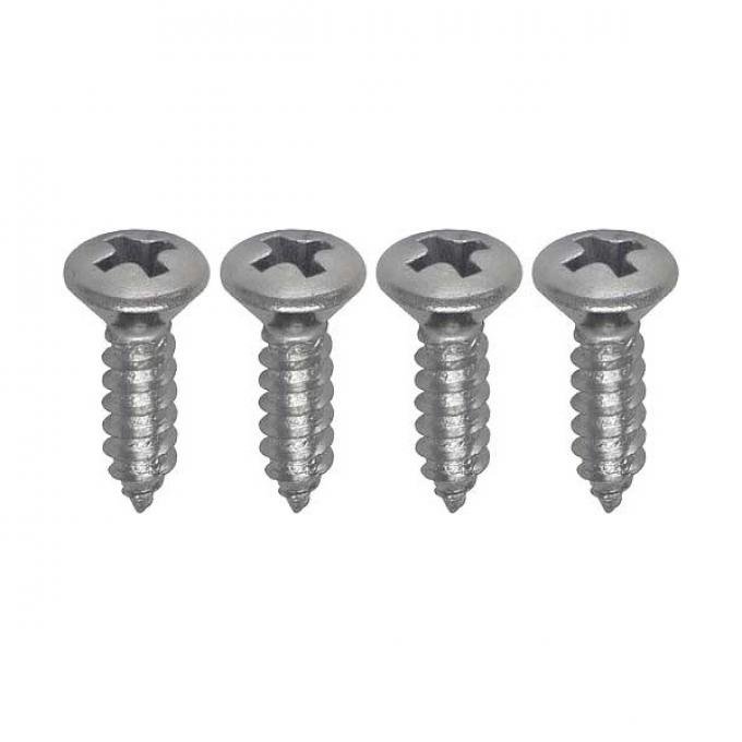 Ford Thunderbird Console Ashtray Screw Set, 4 Oval-Head Phillips Screws, 1961-63