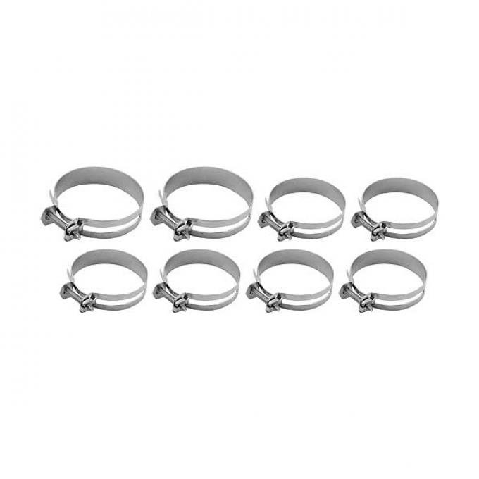 Radiator Hose Clamp Set - 8 Clamps - V8 - Ford