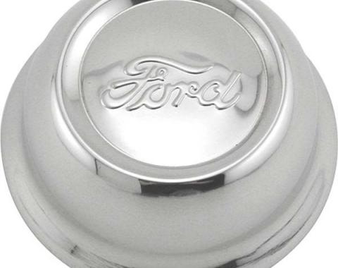 Model A Ford Hub Cap - Stainless Steel - Ford Script - Fits2-5/8 Rim Opening - Reproduction