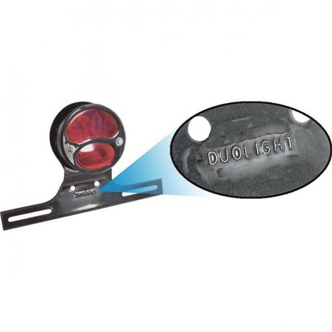 Model A Ford Tail Light - Drum Type - For Commercial Trucks- Black Body - Top Quality - Right