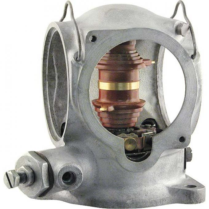 Distributor Assembly - Rebuilt - Includes Points, Rotor & Bails - No Caps, Coil Or Condenser - 2 Screw Flat-Top Style Coil - V8 - Ford