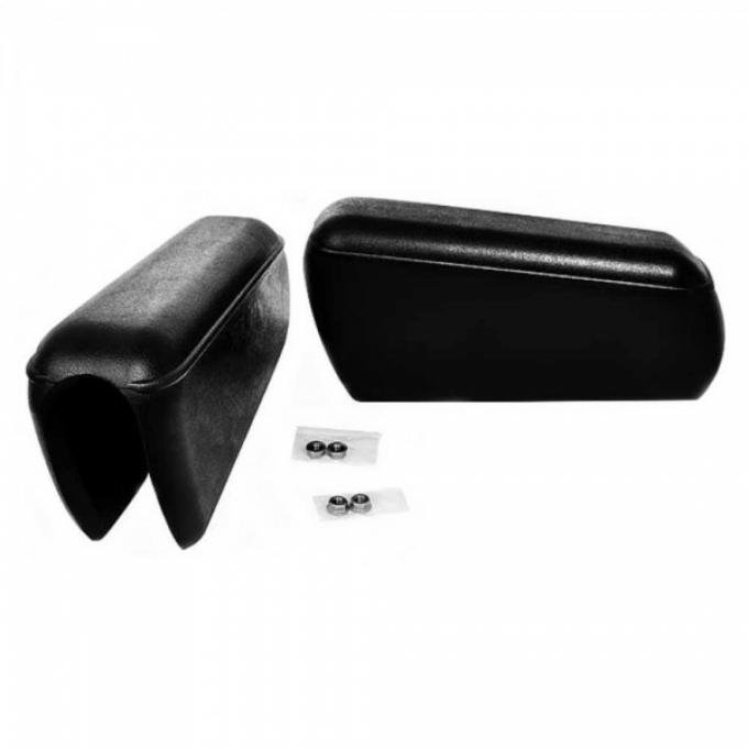 Ford Bronco - Rear Seat Armrests, Black, 1966-1977