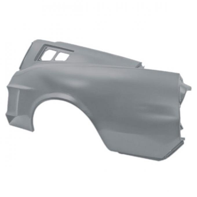 Quarter Panel - OEM Style - Left - Weld-through Primered - Late Fastback - Without Indentation