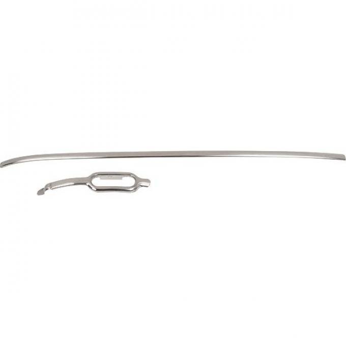 Center Grille Moulding - Stainless Steel - Ford Pickup Truck