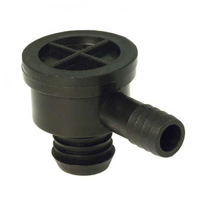 Power Brake Booster Check Valve - Single Tube - AftermarketReplacement - Black Plastic - Ford & Mercury