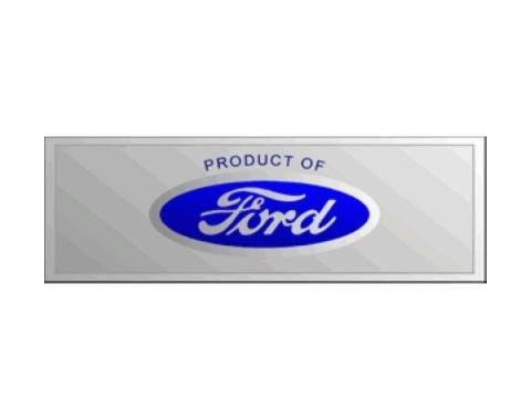 Door Scuff Plate Center Emblem - Blue Logo - Adhesive Backing